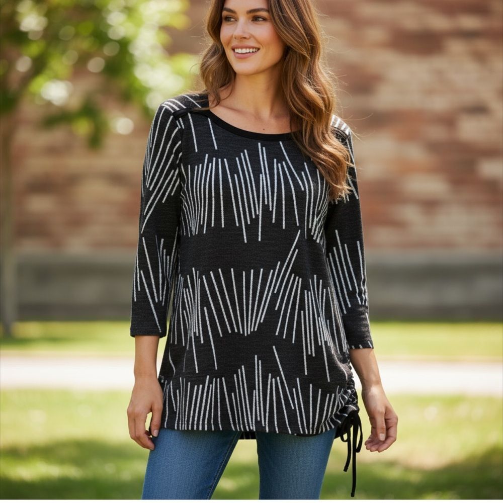SoftWorks Long Sleeve Tunic Top sz XL